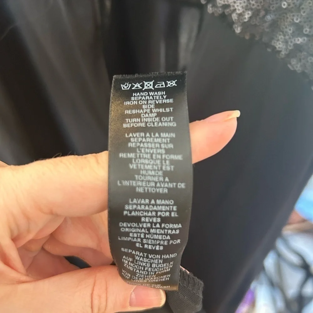 Asos black with sequins maternity dress